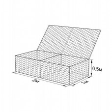 Габион ГСИ-К-2,0х1,0х0,5-С60-2,4-ЦАММ
