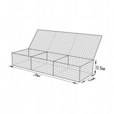 Габион ГСИ-К-3,0х1,0х0,5-С60-2,4-Ц