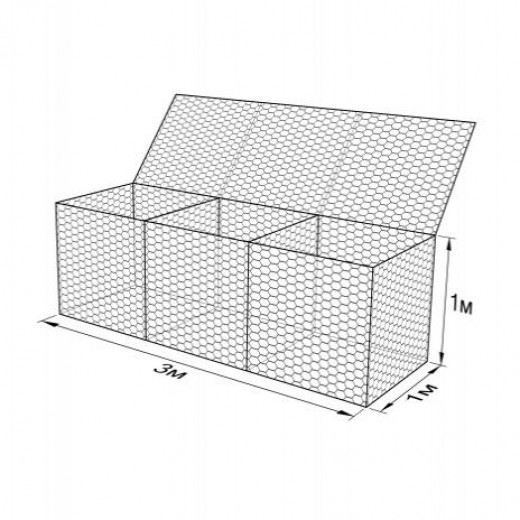 Габион ГСИ-К-3,0х1,0х1,0-С100-2,7/3,7-ЦП