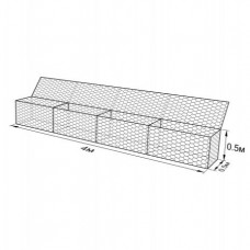 Габион ГСИ-К-4,0х0,5х0,5-С100-2,7/3,7-ЦП