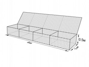 Габион ГСИ-К-4,0х1,0х0,5-С60-2,4-Ц